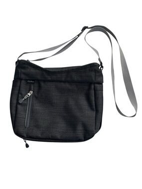 L.L. Bean Charcoal Gray Lightweight Expandable Messenger Crossbody Bag